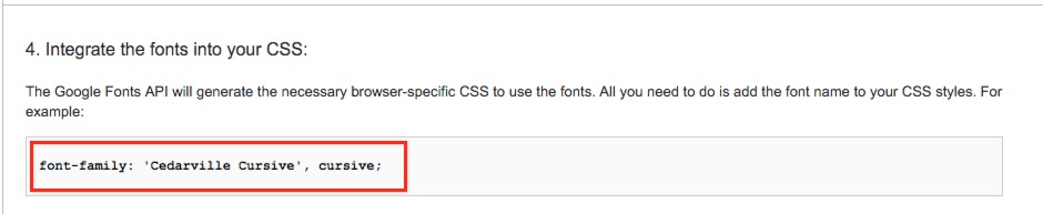 Adding Google Font to CSS