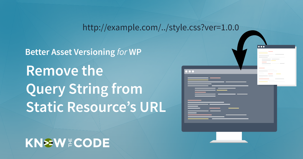 Remove Query String from Static Resource URL